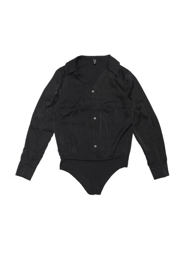 Allegra K ボタンダウン ビジネスボディスーツ 襟付き 長袖 ワークシャツ カジュアルトップス レディース ブラック XL Allegra K ボタンダウン ビジネスボディスーツ 襟付き 長袖 ワークシャツ カジュアルトップス レディース ブラック XL