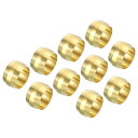 PATIKIL 10 mmチューブ外径 真鍮圧縮スリーブフェルール 20個 真鍮フェルール継手 真鍮圧縮継手詰め合わせキット