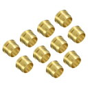 PATIKIL 8 mmチューブ外径 真鍮圧縮スリーブフェルール 10個 真鍮圧縮継手詰め合わせキット