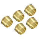 PATIKIL 12 mmチューブ外径 真鍮圧縮スリーブフェルール 5個 真鍮圧縮継手詰め合わせキット
