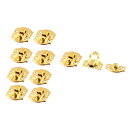 ボックスラッチ 宝石 ギフト ボックス 金属製 バックル ラッチ キャッチ トグル 南京錠 金色調 10個入り