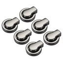 財布ストラップリング Dリング 金属 リベット スタッド 交換用 バックル バッグ クラフト DIY アクセサリー用 長さ17mm ブラック 6個