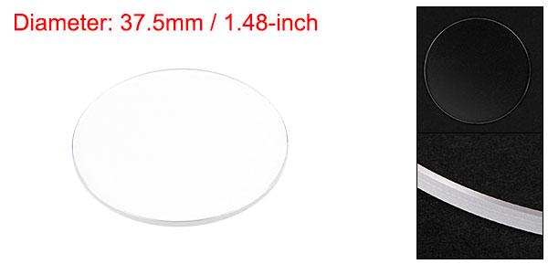 時計ガラスサファイアクリ スタルレンズ 直径37.5mm ラウンドフラット 厚さ1mm 交換部品 時計修理用 クリア