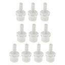 Hihaha プラスチックホースバーブフィッティング0.3" 1/2"G メススレッド ストレートパイプコネクタ ホワイト 10個