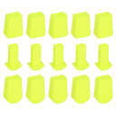 25個入りプラスチック製フラットベルエンドストッパー 衣類やバックパックのドローストリング用のリッド付きトグルキャップエンドストッパーロープファスナー 明るい緑