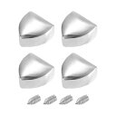 ジッパーテールクリップ 亜鉛合金 ジッパーバックルテールストッパー エンドチップ 革縫製DIYアクセサリー用 8 mm シルバートーン 4個