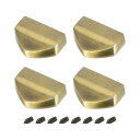 ジッパーテールクリップ 亜鉛合金 ジッパーバックルテールストッパー エンドチップ 革縫製DIYアクセサリー用 16 mm 真鍮 4個