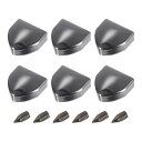 ジッパーテールクリップ 亜鉛合金 ジッパーバックルテールストッパー エンドチップ 革縫製DIYアクセサリー用 8 mm ブラック 6個