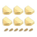 ジッパーテールクリップ 亜鉛合金 ジッパーバックルテールストッパー エンドチップ 革縫製DIYアクセサリー用 13 mm ゴールドトーン 6個