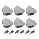 ジッパーテールクリップ 亜鉛合金 ジッパーバックルテールストッパー エンドチップ 革縫製DIYアクセサリー用 13 mm ブラック 6個