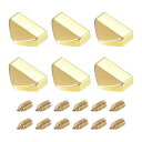 ジッパーテールクリップ 亜鉛合金 ジッパーバックルテールストッパー エンドチップ 革縫製DIYアクセサリー用 19 mm ゴールドトーン 6個