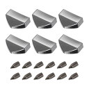 ジッパーテールクリップ 亜鉛合金 ジッパーバックルテールストッパー エンドチップ 革縫製DIYアクセサリー用 19 mm ブラック 6個