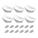 ジッパーテールクリップ 亜鉛合金 ジッパーバックルテールストッパー エンドチップ 革縫製DIYアクセサリー用 25.5 mm シルバートーン 6個