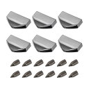ジッパーテールクリップ 亜鉛合金 ジッパーバックルテールストッパー エンドチップ 革縫製DIYアクセサリー用 25.5 mm ブラック 6個