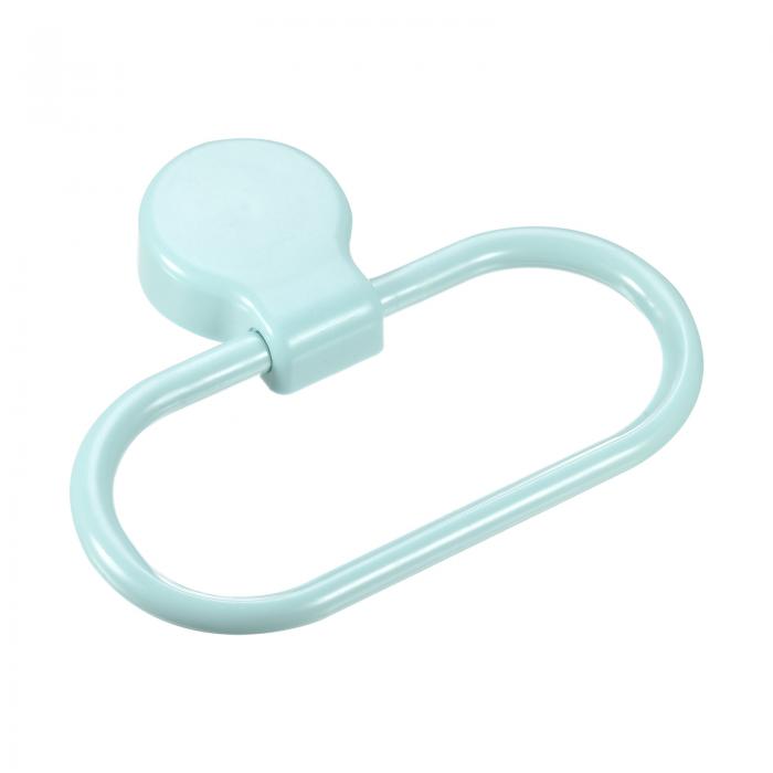 タオルリング 壁掛け 楕円形 ABS ハンギングホルダー 自己接着 バスルームキッチンアクセサリー用 ブルー