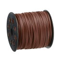 レザーコード 90 M 2.6 mm フラット スエード ストリングストリップ 財布 ハンドバッグ 靴ひも DIY工芸品 ブレスレット作り用 ダークブラウン 1...