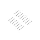 時計バンドリンクコッターピン 時計ストラップバースプリットピン 10mm長さ 0.8mmコッターピン径 時計バンドの修理用 シルバートーン ステンレス鋼 15枚...