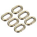 バネOリングバックルクリップ トリガーバネクリップ フック 財布ハンドバッグ キーチェン DIYアクセサリー ブロンズカラー 長さ21mm 6個入