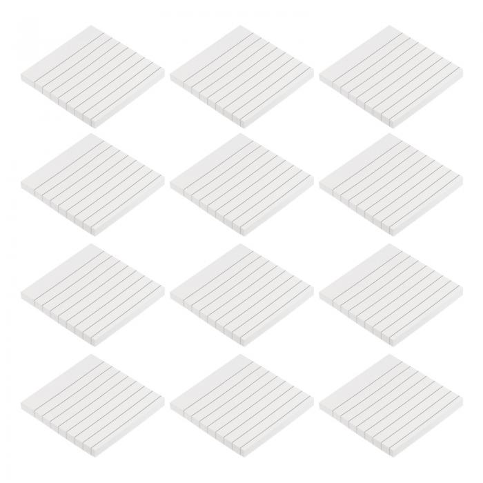 PATIKIL 76 x 76 mm 裏地付きポストイット 126パッド/個 自己粘着 メモ帳 960シート 粘着メモポスト ホーム オフィス ビジネス用 ホワイト