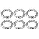 財布ストラップリング 29mm 金属Oリング ラウンドスプリング スナップバックル バッグクラフトキーホルダー DIYアクセサリー フッククリップ用 シルバート...
