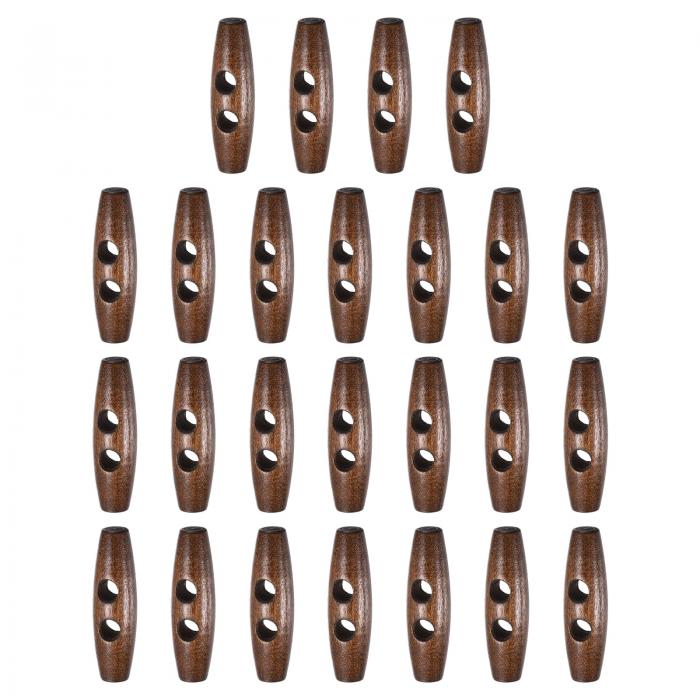 25個 木製トグルボタン45mm / 1.8