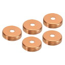 PATIKIL 25 mm銅製エンドキャップ 6.35 mm穴付き 5個 パイプ継手 スウェットプラグ接続 水道管配管 HVAC 冷凍システム用
