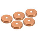 PATIKIL 28 mm銅製エンドキャップ 6.35 mm穴付き 5個 パイプ継手 スウェットプラグ接続 水道管配管 HVAC 冷凍システム用