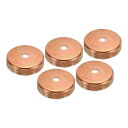 PATIKIL 35 mm銅製エンドキャップ 6.35 mm穴付き 5個 パイプ継手 スウェットプラグ接続 水道管配管 HVAC 冷凍システム用