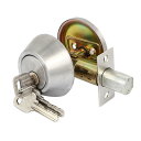 デッドボルトロック 安全ロック シルバートーン ブラストーン 金属 65x100mm