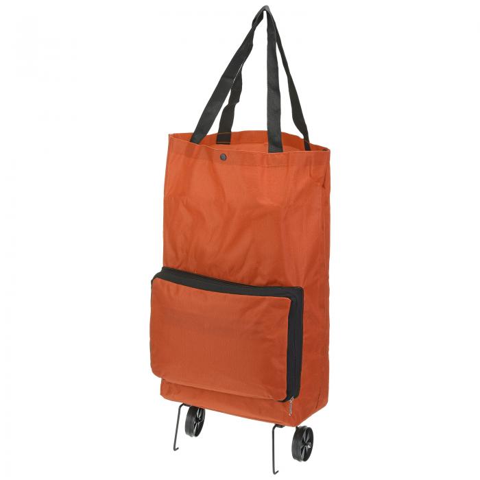楽天ソウテンPATIKIL 折りたたみ式ショッピングカート コラプシブルトロリーバッグ 再利用可能なショッピングバッグ 野菜 果物 衣類 収納に便利なオレンジ色