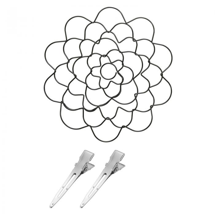 PATIKIL 5" フラワーアレンジャーリッド 2つ クリップ付き ステンレス製フラワーアレンジメントホルダ..