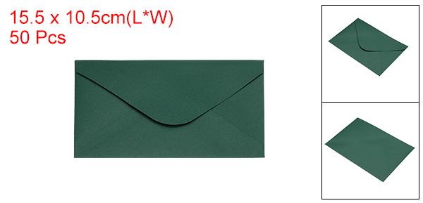 PATIKIL ミニ封筒 50パック ギフトカード ビジネスカード用封筒 ご挨拶グ ウェディング ダーク緑