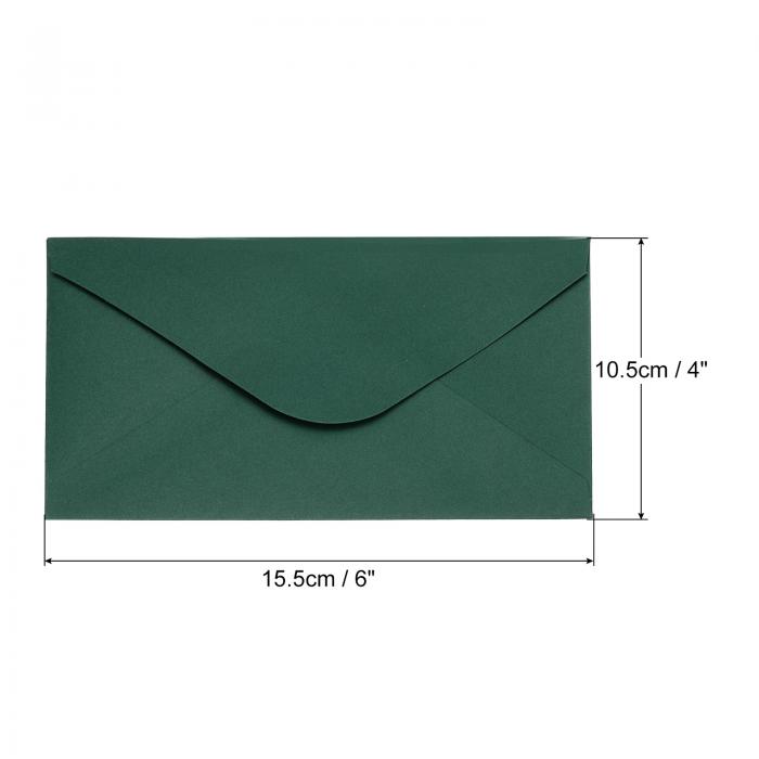 PATIKIL ミニ封筒 50パック ギフトカード ビジネスカード用封筒 ご挨拶グ ウェディング ダーク緑