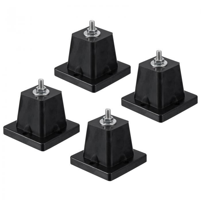 PATIKIL 4.06x4.06x3.19" 取り付け用ゴムパッドブ ラケット 屋外エアコンコンデンサーHVACショックアブ..