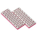 PATIKIL 70mm 500グリットの細かいスキースノーボードダイヤモンド砥石 2個セットのスキーエッジシャープナーダイヤモンドエッジファイルスノーボード砥石 フクシャ色