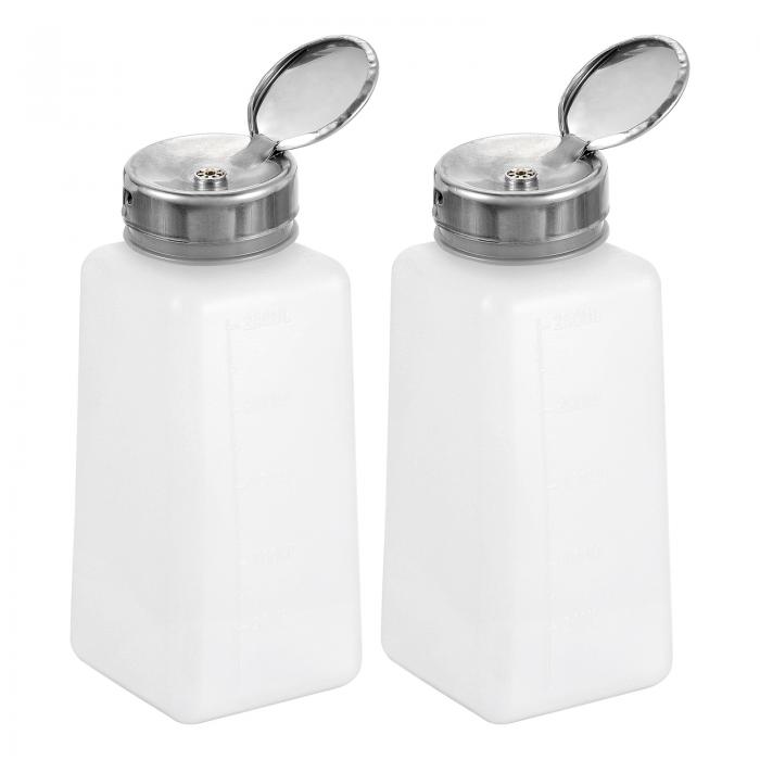 2個 溶剤アルコール用ディスペンサー250ml（8.8oz）ネイルポリッシュリムーバープッシュダウン液体ディ..