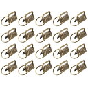 キーフォブクリップ キーホルダー キーリングクリップ キーチェーンリング付き バッグウエビング用 ダークブロンズ 26mm 60個入り