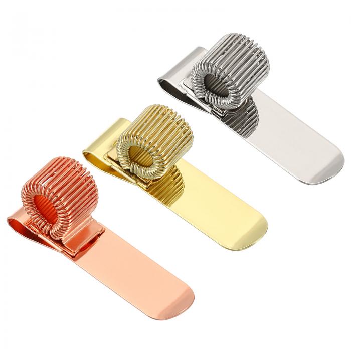 PATIKIL ペンホルダークリップ 3個 金属 水平 携帯用 単一バネルーぷ 鉛筆オーガナイザー オフィスビジ..