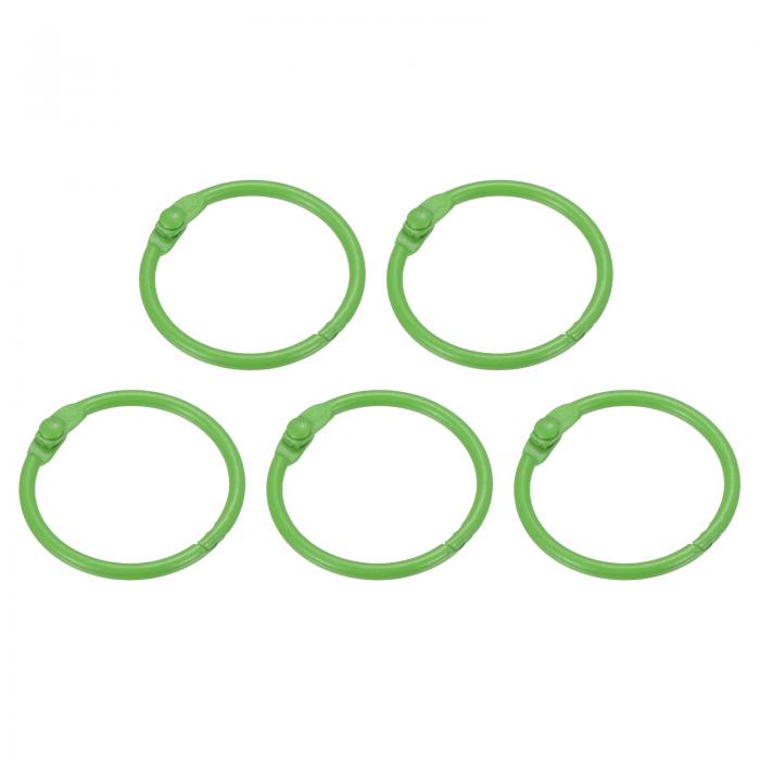 PATIKIL ルーズリーフバインダーリング 25 mm 5個 メタルフラッシュカード 製本リング キーホルダー 索..