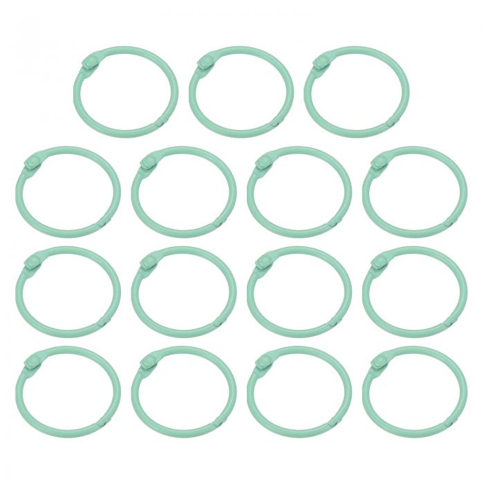 PATIKIL ルーズリーフバインダーリング 25 mm 15個 メタルフラッシュカード 製本リング キーホルダー ..