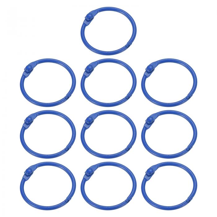 PATIKIL ルーズリーフバインダーリング 25 mm 10個 メタルフラッシュカード 製本リング キーホルダー ..