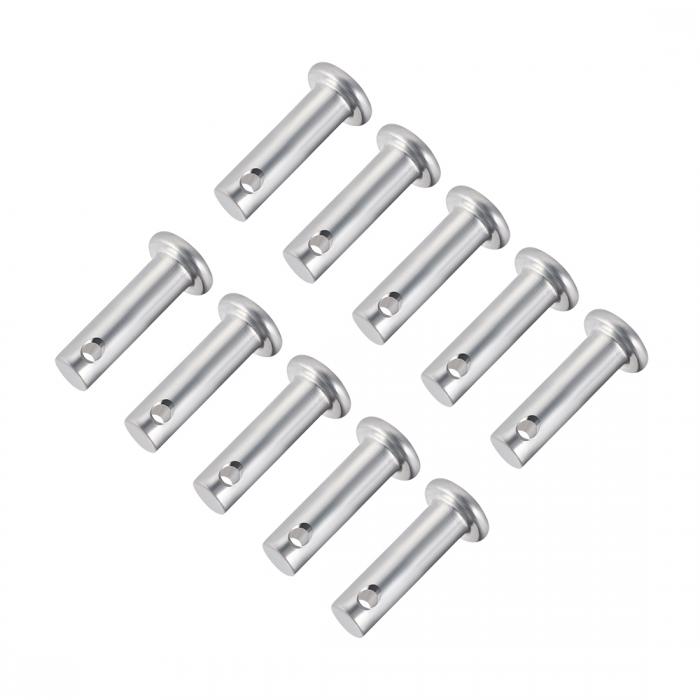 クレビスピン 単穴クレビスピン、6mm x 20mm フラットヘッドあえんめっき鋼 10 個入れ