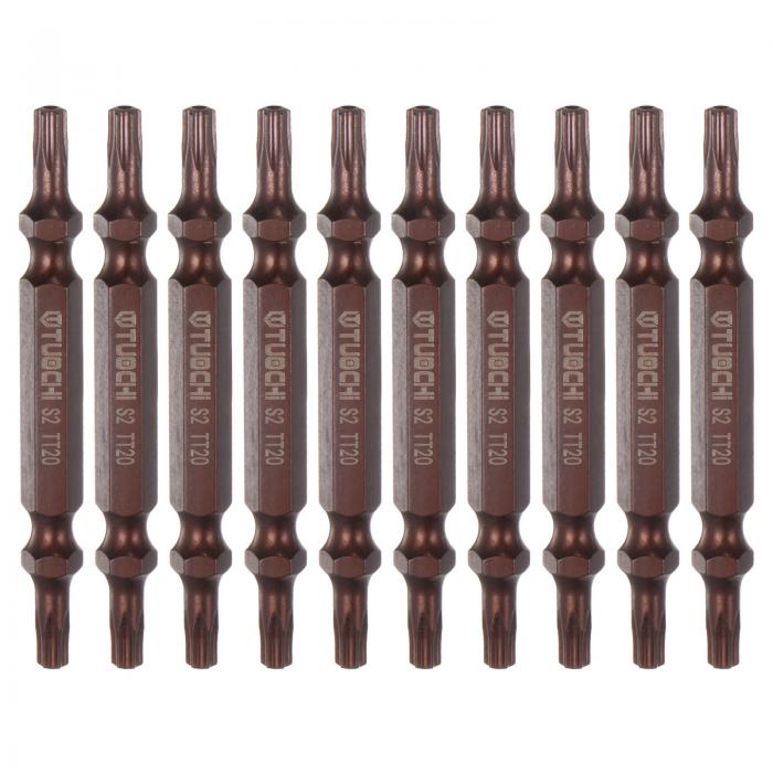 T20 磁気 両頭ドライバービット S2 鋼鉄中空 トルクスドリルビット ハードウェアの付属ツール 銅 65mm..