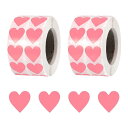 ハート型ステッカー ピンク 19mm粘着式ラブラベル ハートの飾り 封筒バレンタインデー結婚披露宴用 4000個入り