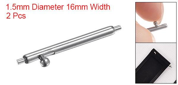 クイックリリースバネバー 1.5 mm直径 16 mm幅 ステンレス鋼 ウォッチピン 時計バンドストラップ用 2個 2