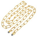 フィクスチャチェーン ペンダントライト用 シャンデリアハンギングリンク チェーンコネクタフックリング付き 厚さ4 mm 長さ1.83 M ゴールドトーン 1セッ...