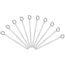 PATIKIL メタルワイヤーアイピン 100個入り 3.5mm OD x 30mm L形 ミニ オープンアイピン DIY 工芸 シャンデリア ペンダントビーズ作り シルバー色(3)