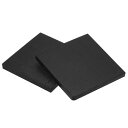 PATIKIL ベンチブロック 100x100x10 mm 2個 ゴム 正方形 スタンピング ノンスリップベース 宝石商 金属の金槌加工 成形 追跡 平坦化用 ブラック