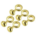 財布ストラップリング Oリング 金属 リベット スタッド 交換用 バックル バッグ クラフト DIY アクセサリー用 長さ20mm イエロー 5個