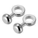 財布ストラップリング Oリング 金属 リベット スタッド 交換用 バックル バッグ クラフト DIY アクセサリー用 長さ20mm シルバートーン 2個